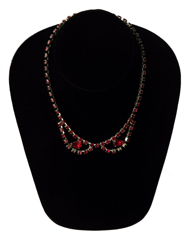 red rhinestone necklace