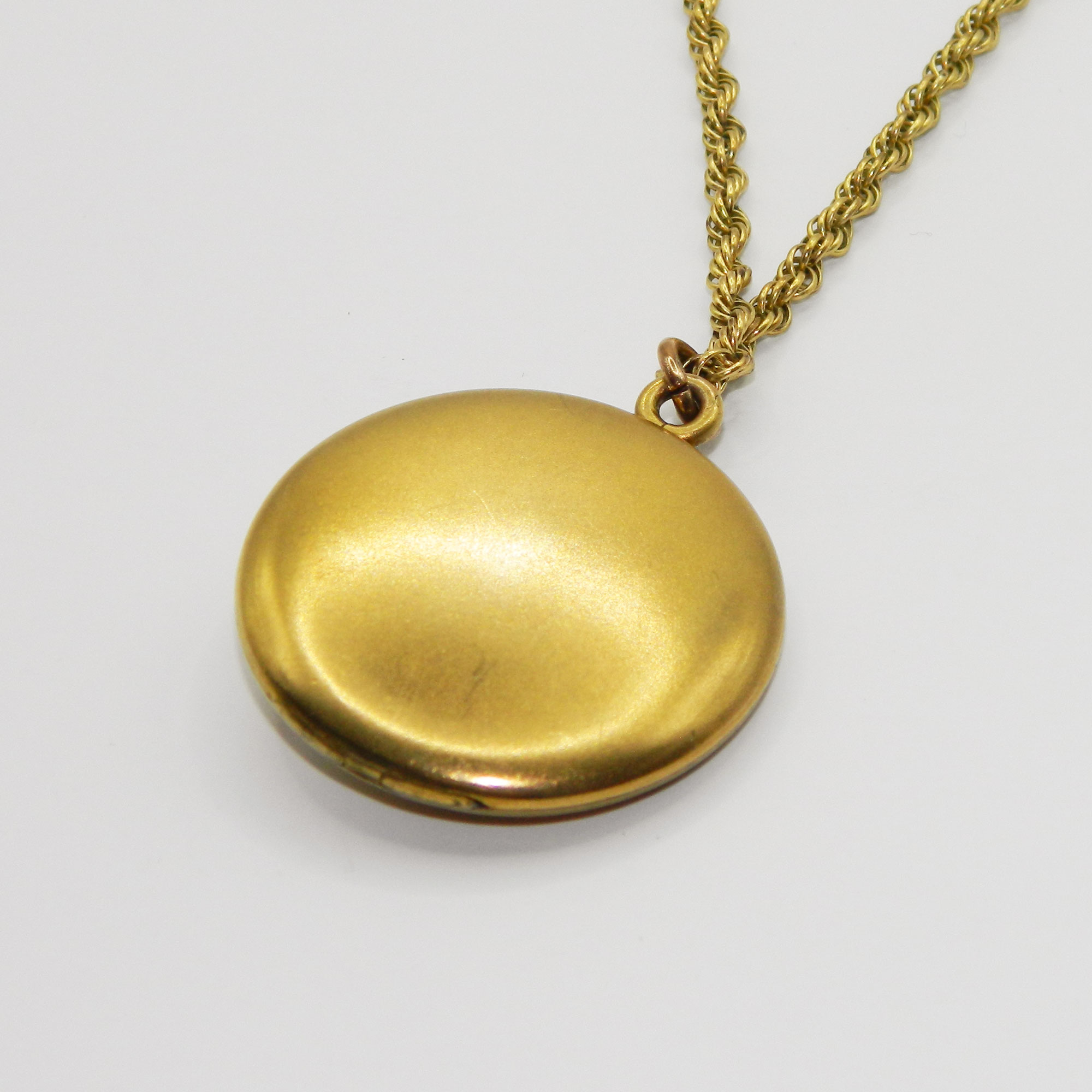Antique Poseidon locket necklace