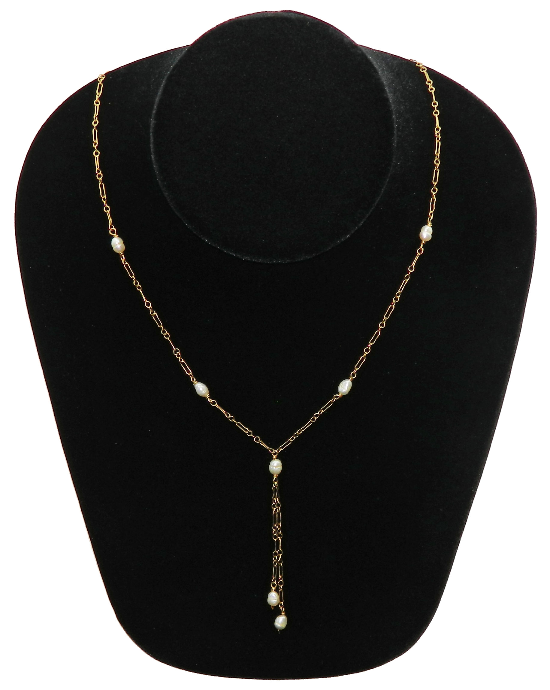 Faux Baroque pearl necklace