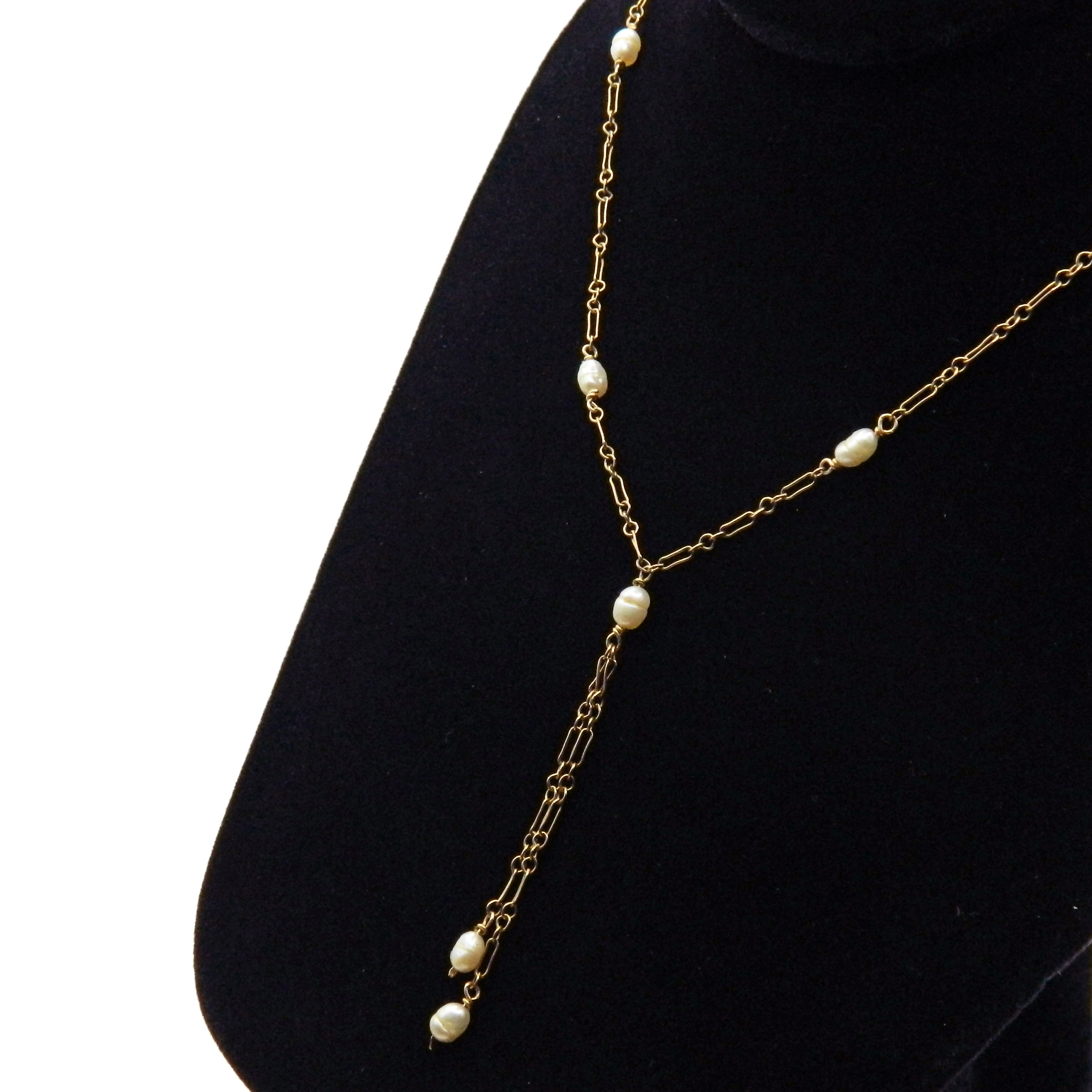 Faux Baroque pearl necklace