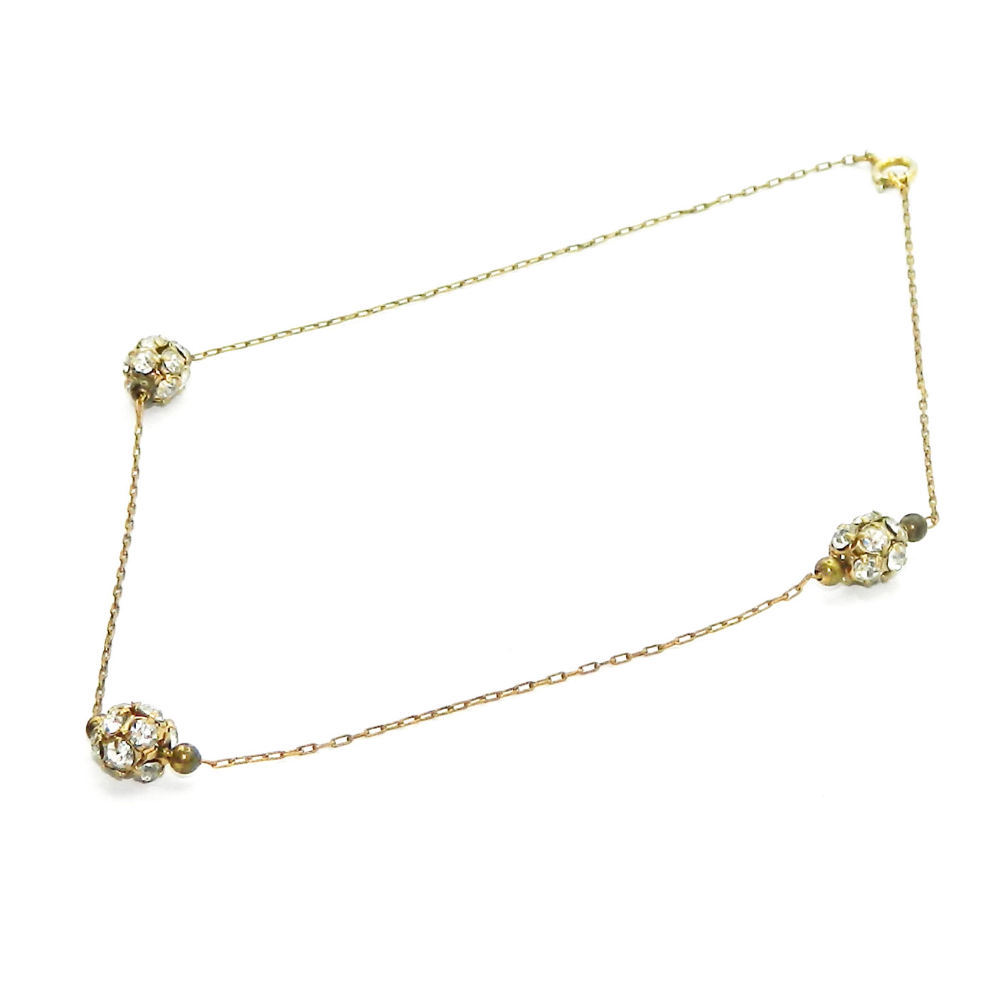 Rhinestone chain necklace