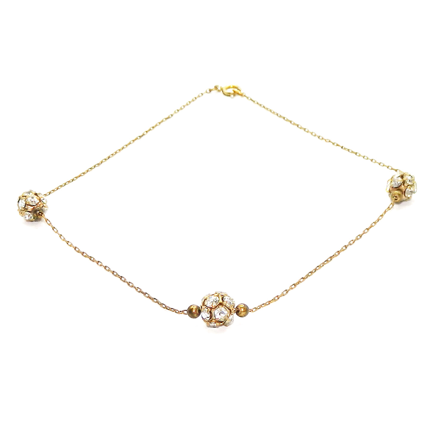 Rhinestone chain necklace