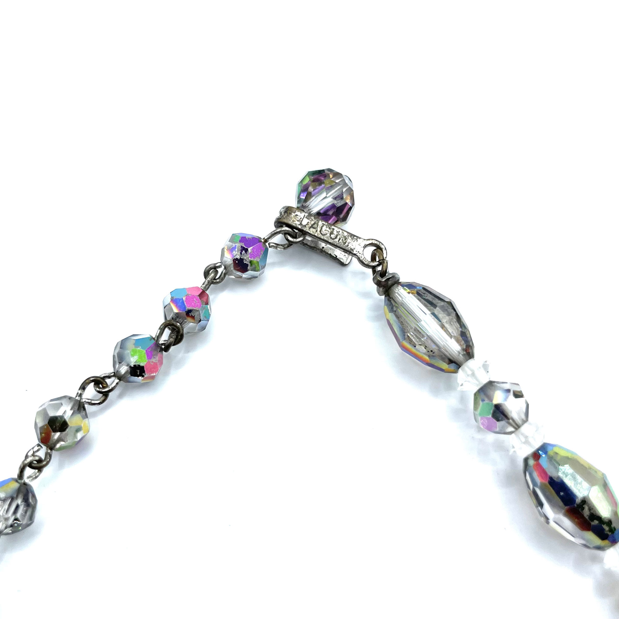 Aurora borealis crystal necklace