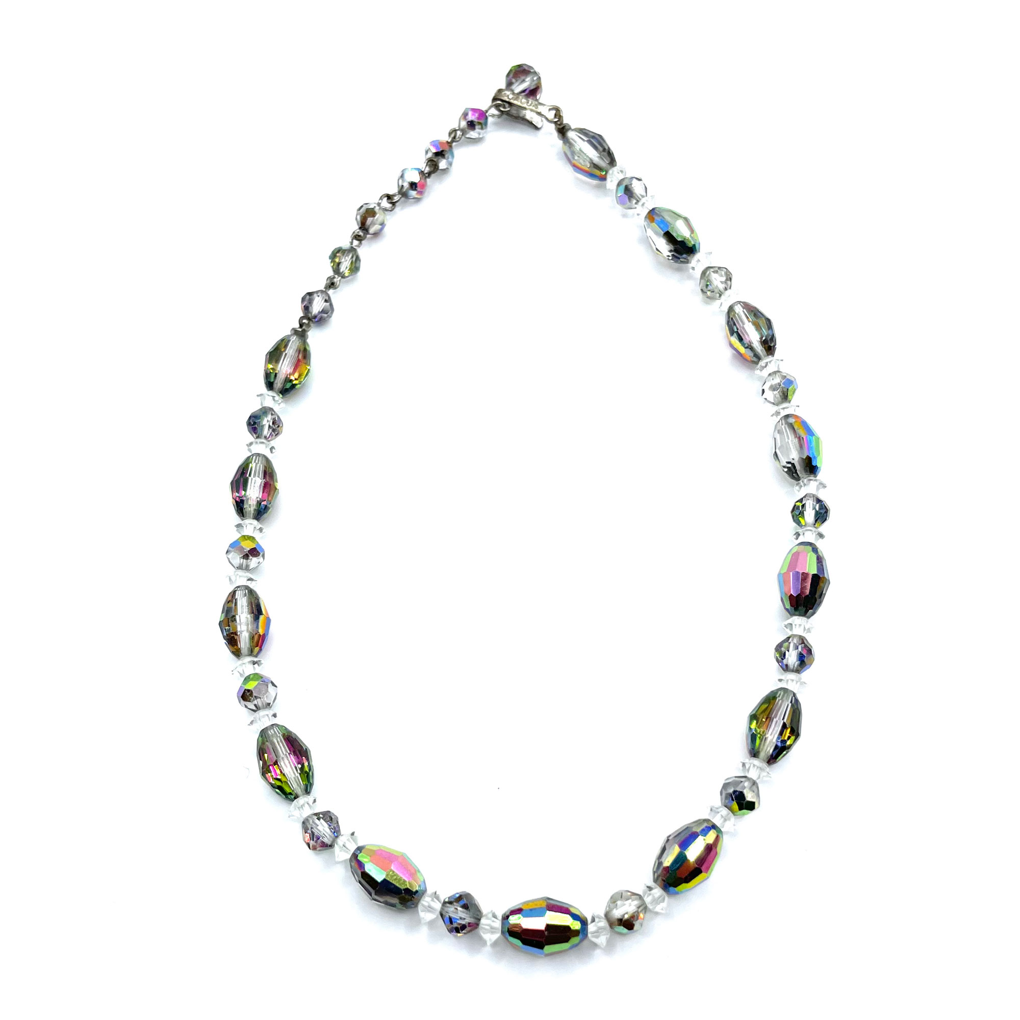 Aurora borealis crystal necklace