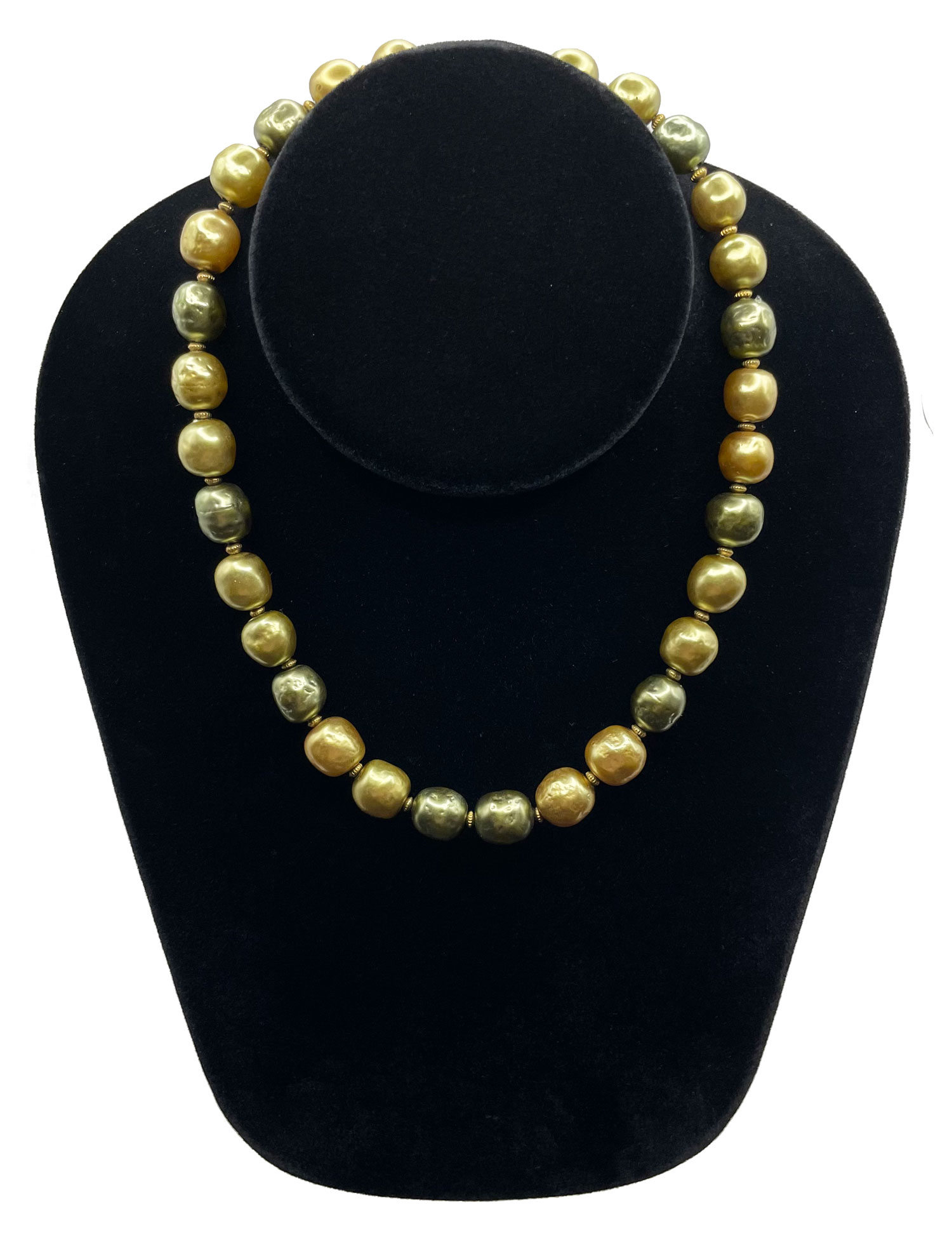 Baroque pearl bead necklace