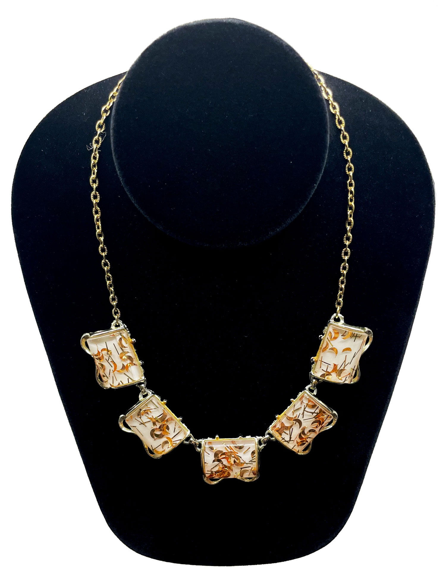 1950s Confetti Lucite Necklace