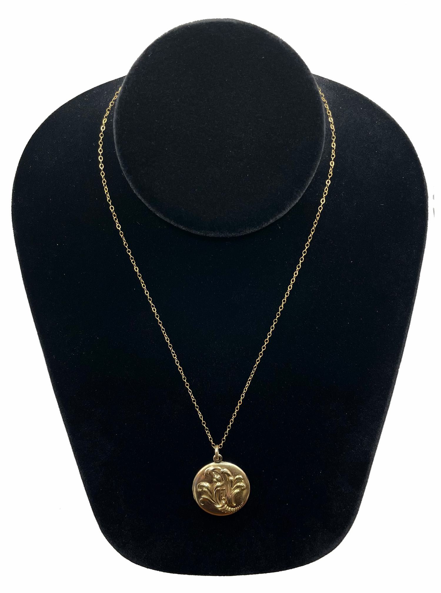 Antique locket pendant necklace