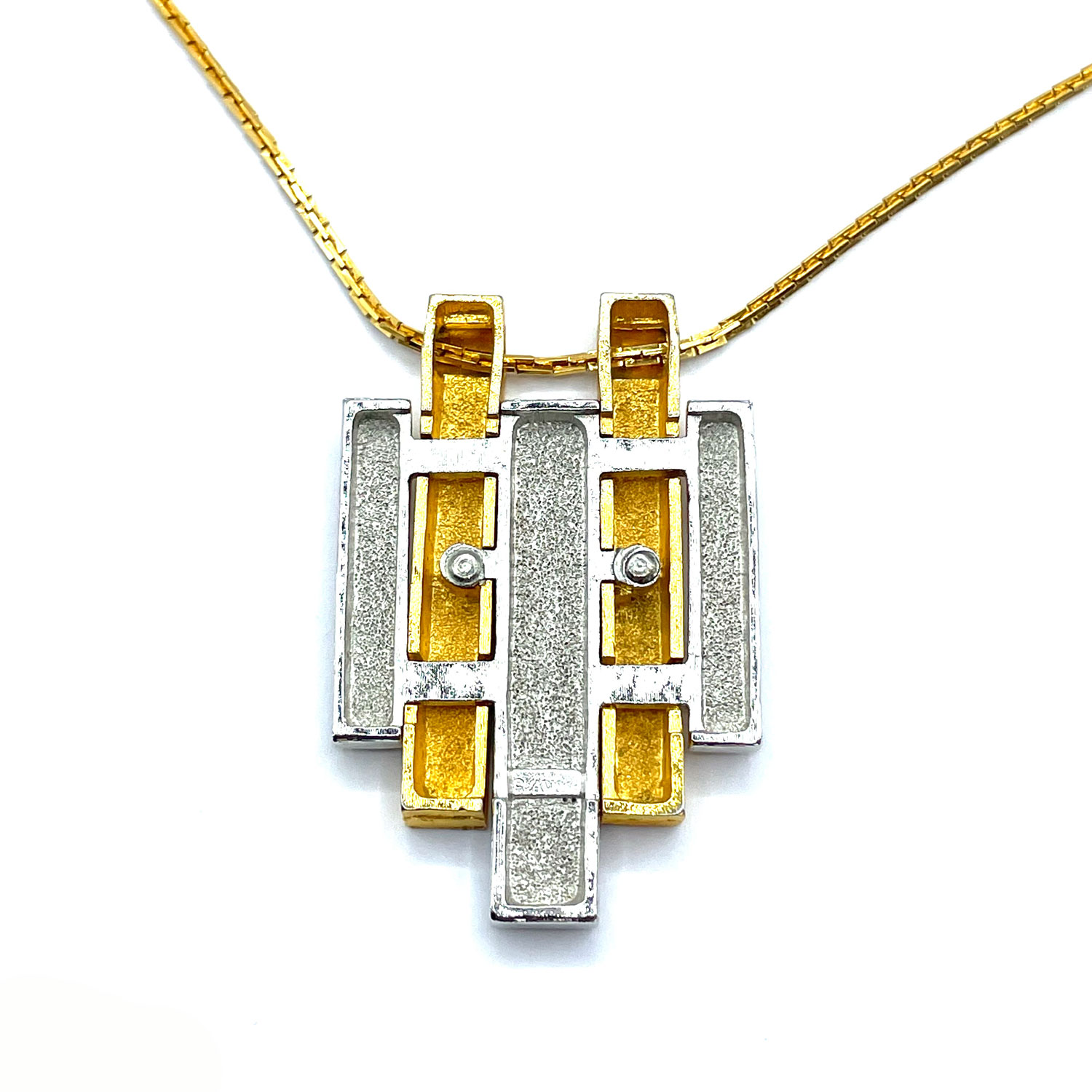 Art Deco revival pendant necklace