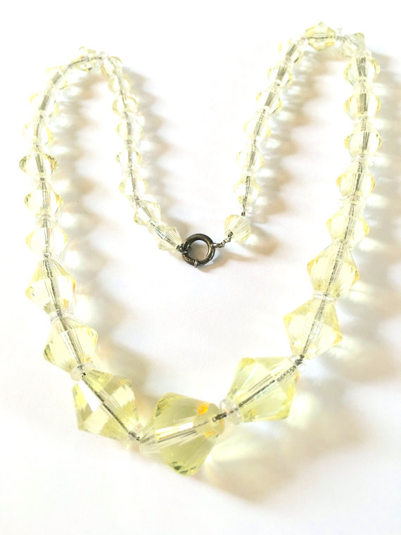 yellow crystal necklace