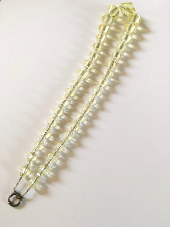yellow crystal necklace