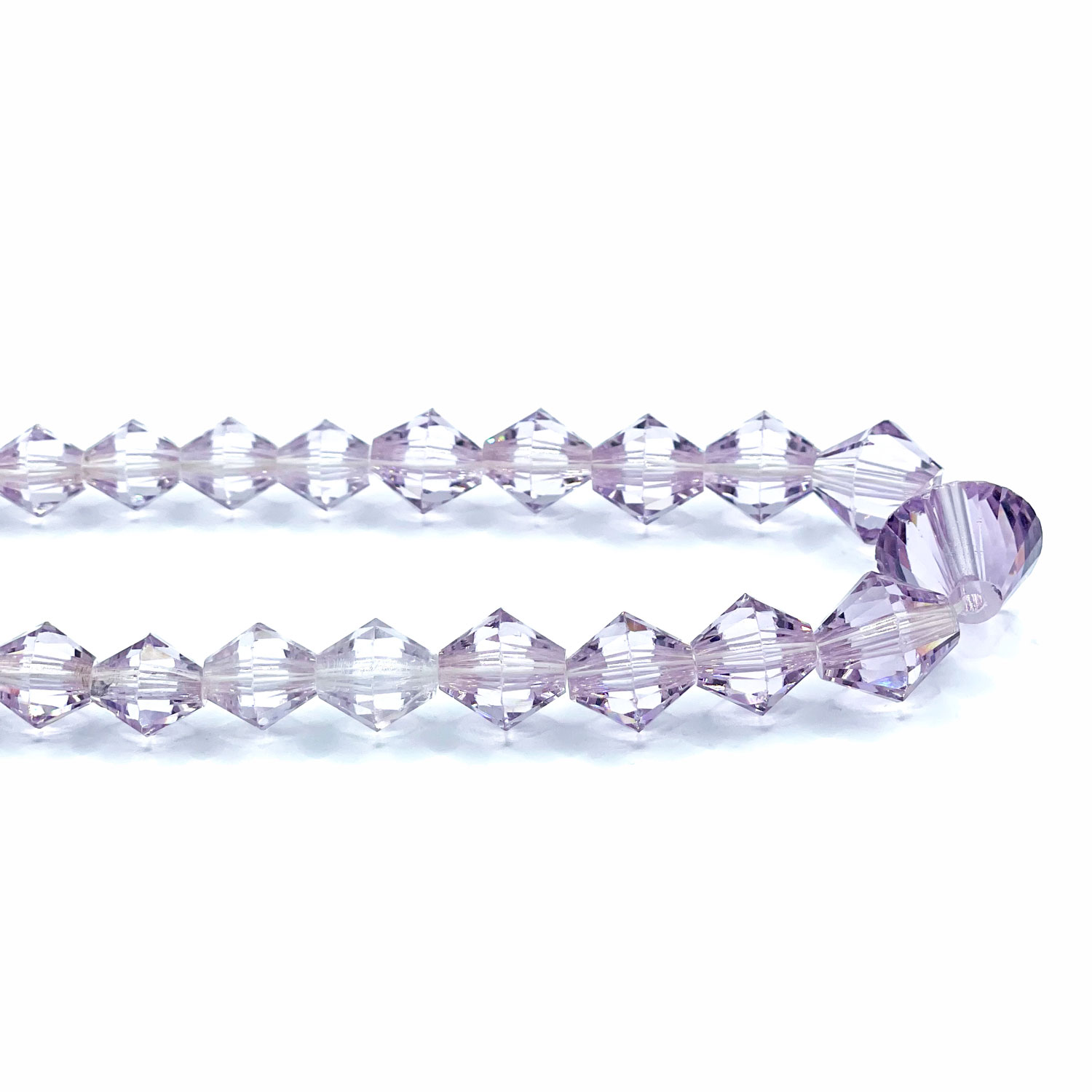 purple crystal beaded necklace