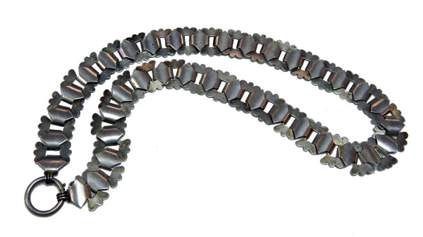 Victorian silver chain link necklace