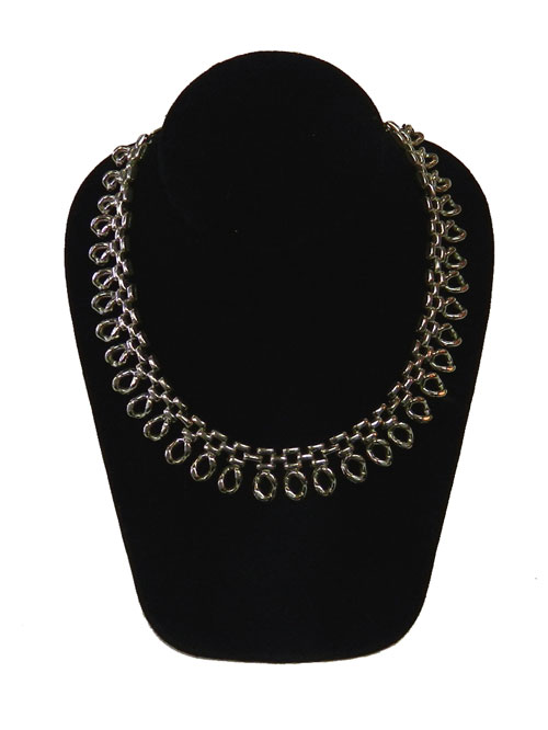 Vintage silver tone chain necklace