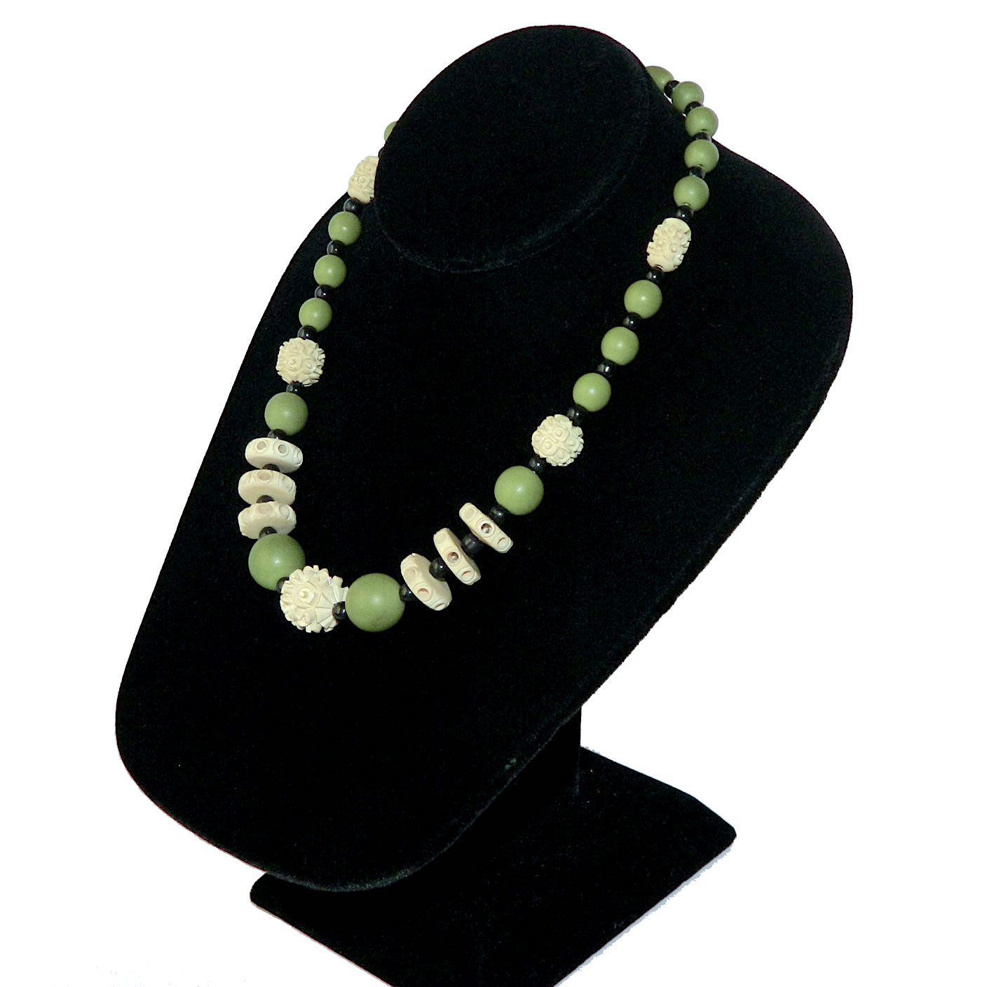 1930s celluloid bead necklace