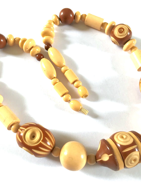 1930's celluloid bead necklace