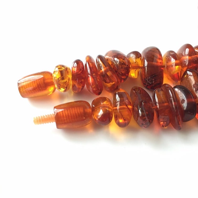 amber beaded necklace