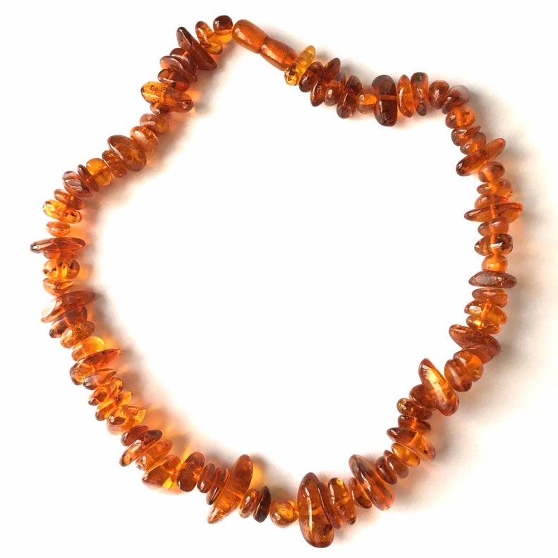 amber beaded necklace