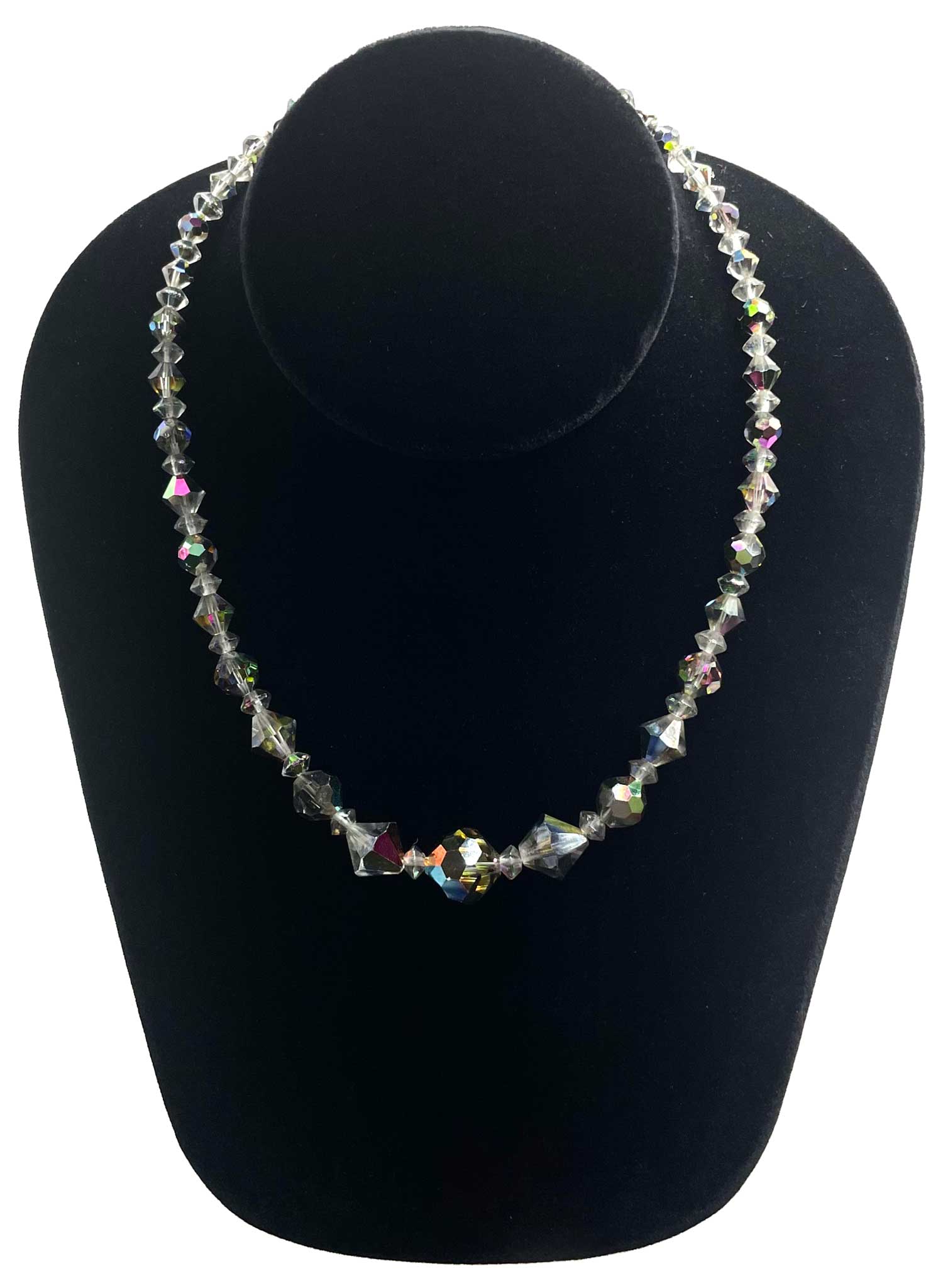 1950s Aurora Borealis crystal necklace
