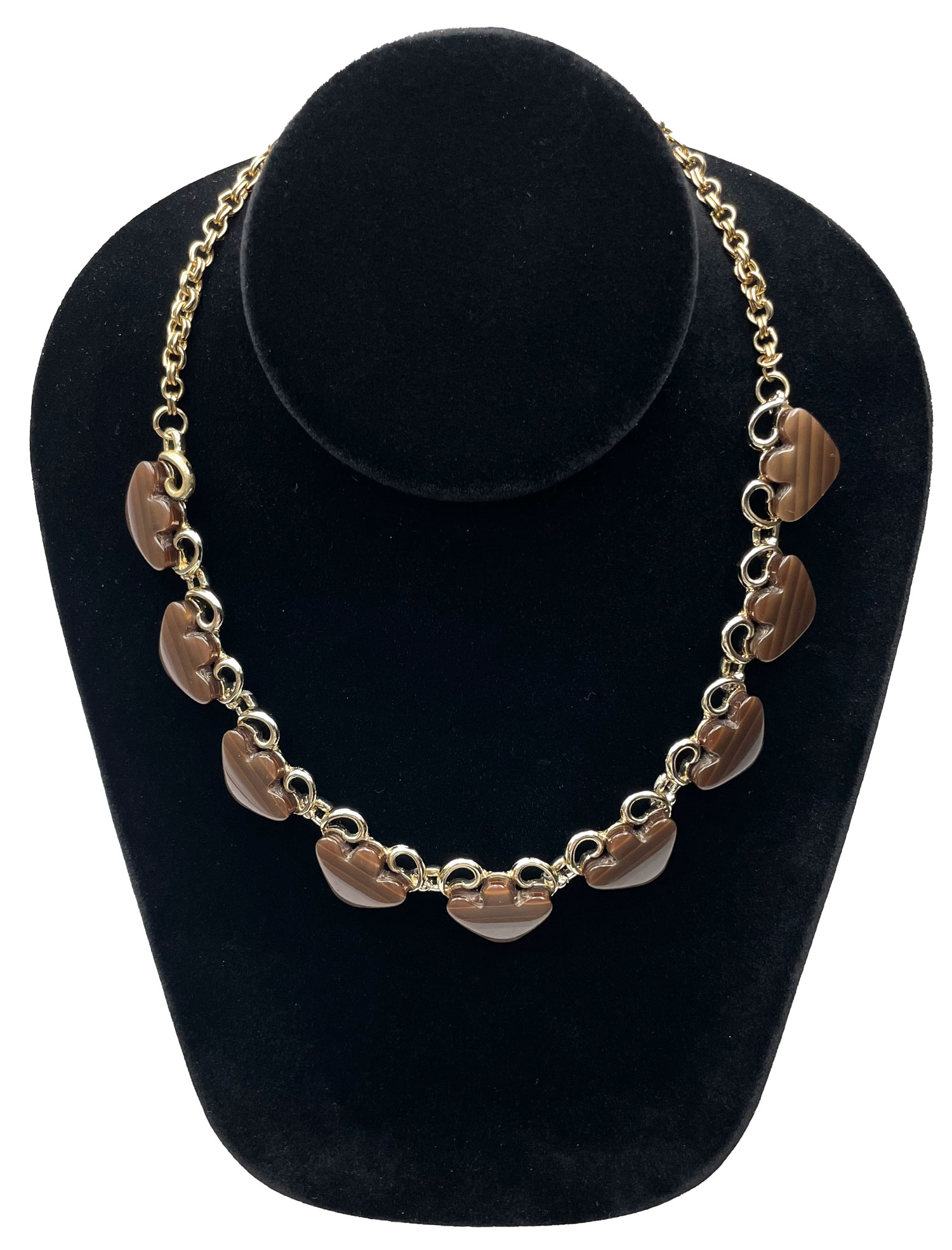 1950's thermoset leaf necklace