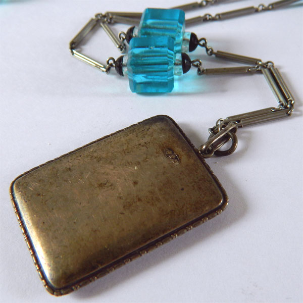 1920's art deco sterling butterfly wing necklace