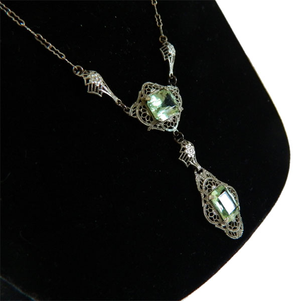 1920's Art Deco Filigree Necklace