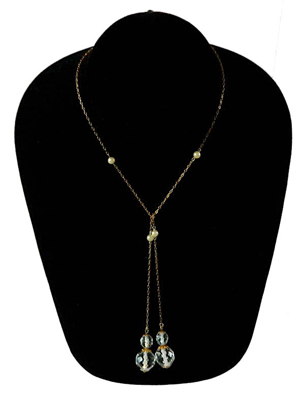 Crystal lariat necklace