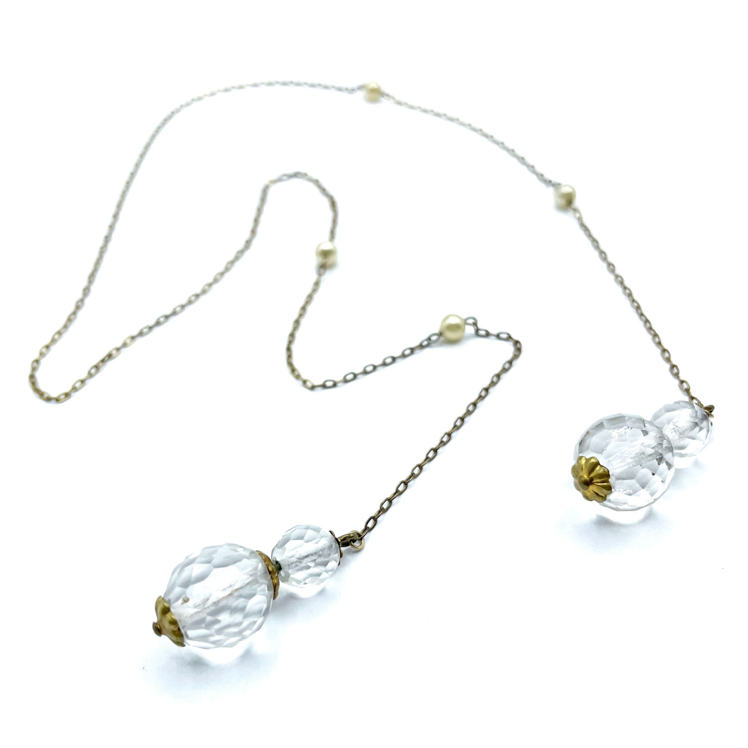 Crystal lariat necklace