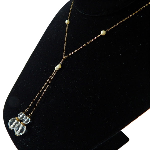Crystal lariat necklace