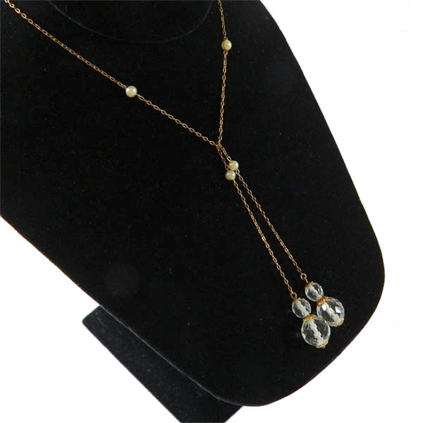 Crystal lariat necklace
