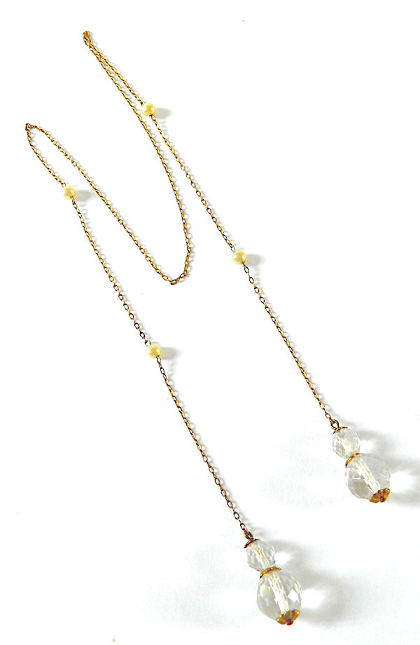 Crystal lariat necklace