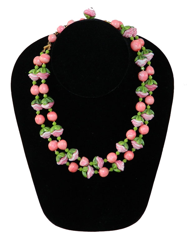 Vogue Glass Necklace and Earring Set