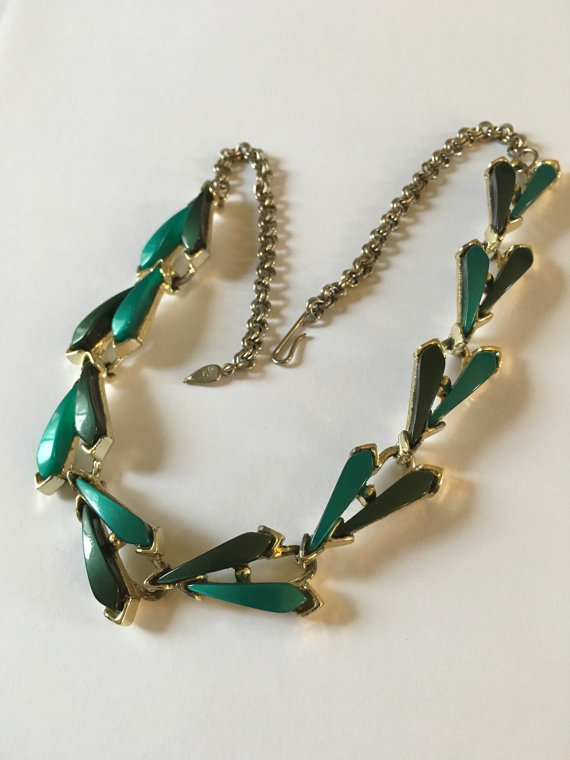 green thermoset necklace