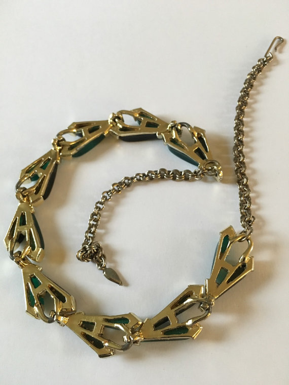 green thermoset necklace