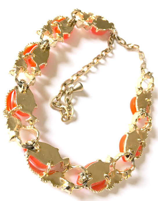 day glow orange necklace