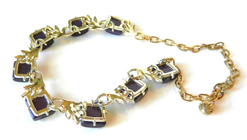 vintage purple necklace