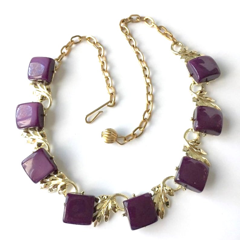 vintage purple necklace