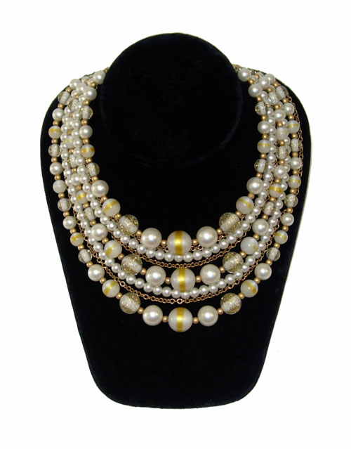 1950's 5 strand beaded necklace