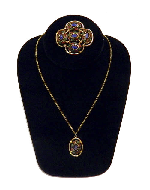 sarah coventry Light of the East necklace and brooch set