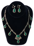 Chrysoprase Mexican silver necklace set