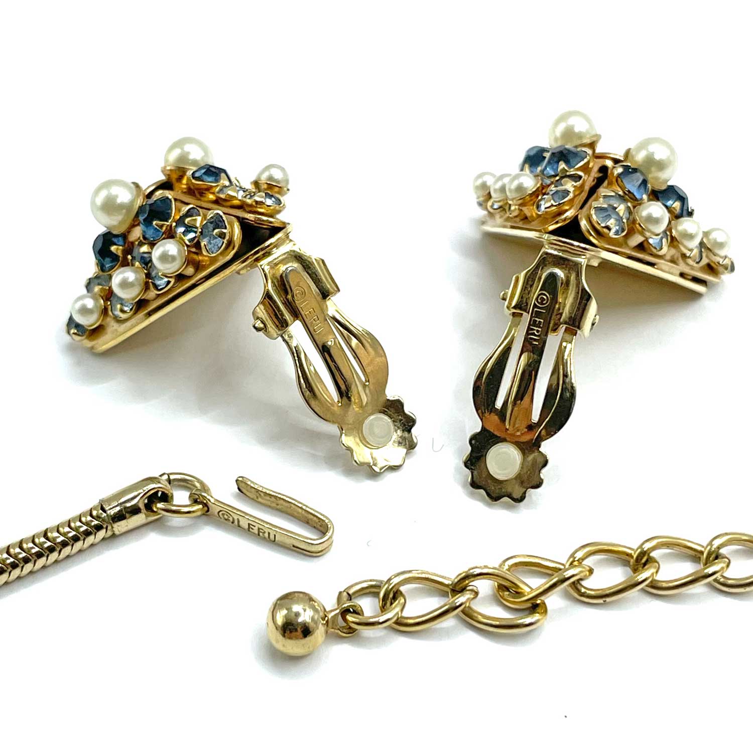 Leru rhinestone necklace set