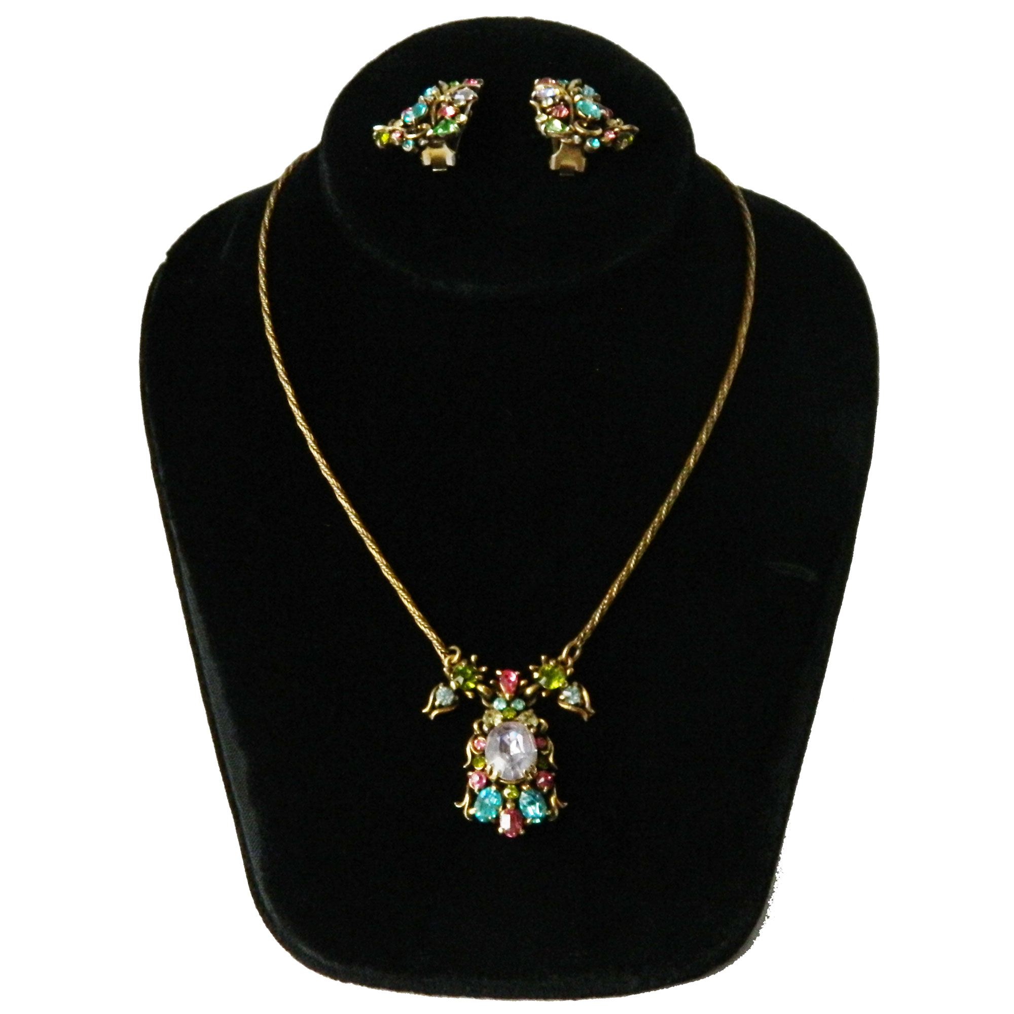 Hollycraft pendant necklace set