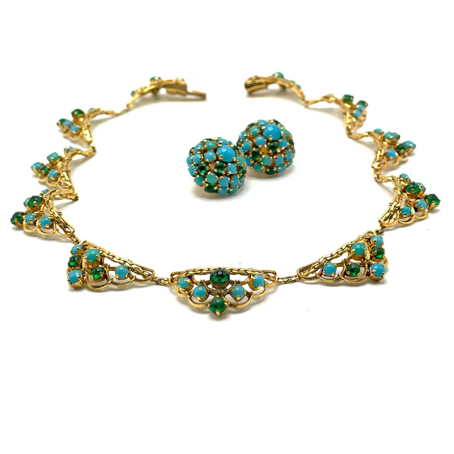 1960s Christian Dior rhinestone necklace set