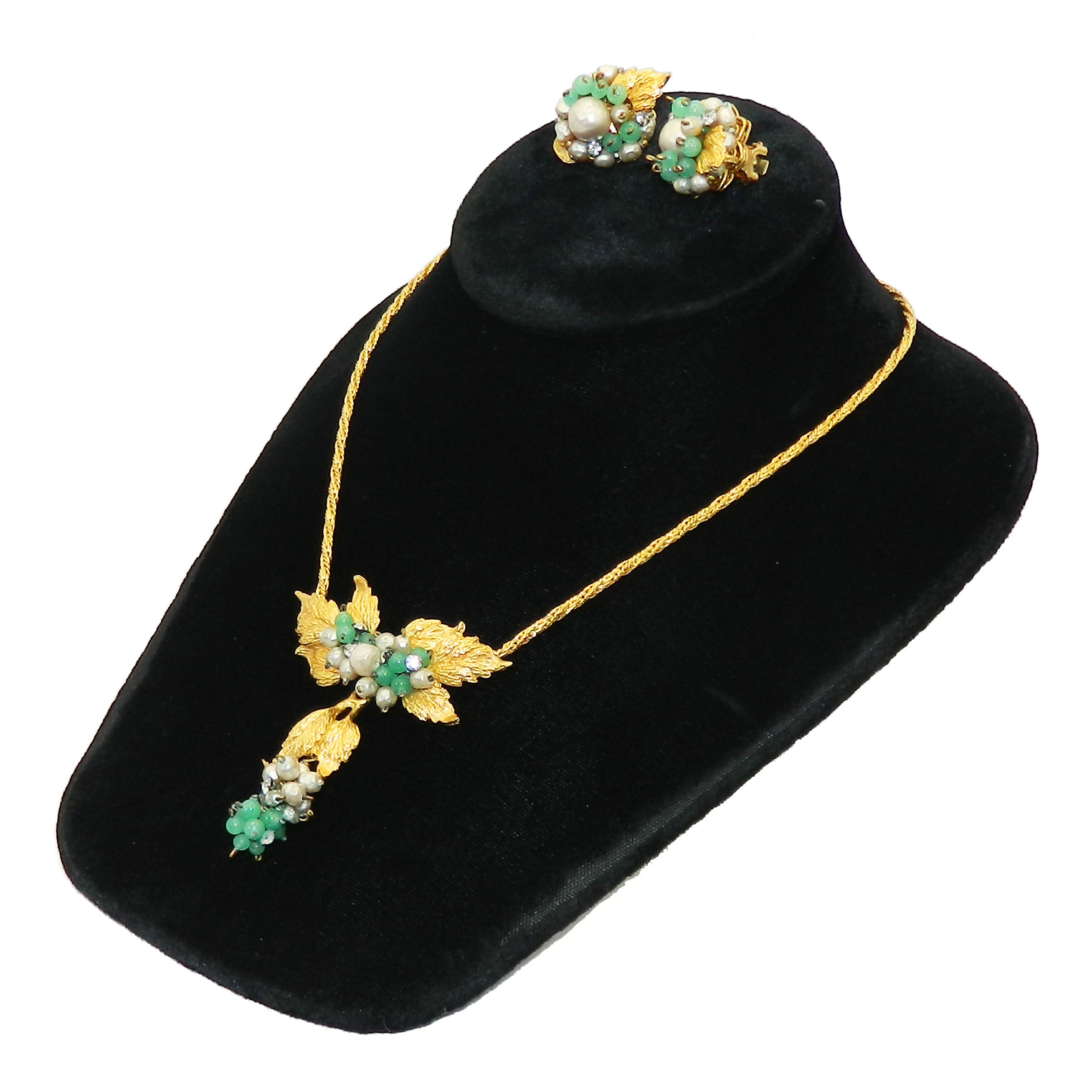 DeMario grape necklace and earring set