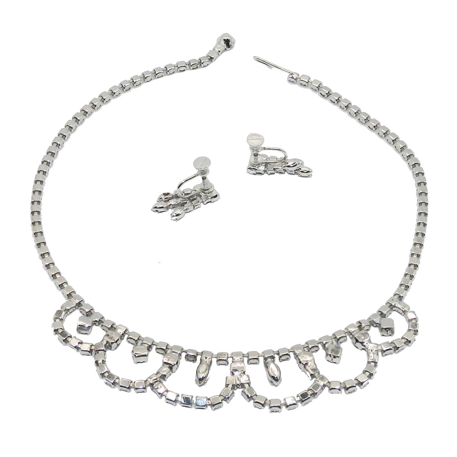 Wiesner rhinestone necklace and earring set