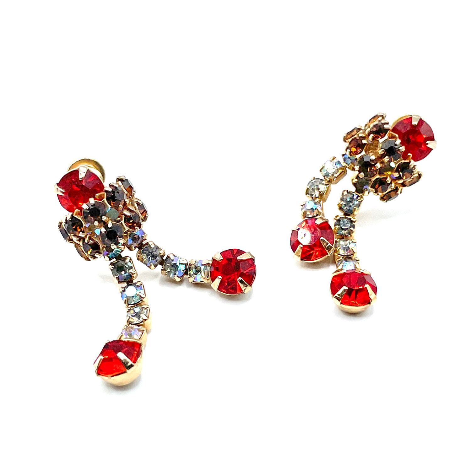 Rhinestone necklace and earring set
