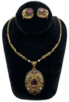 West German rhinestone necklace set