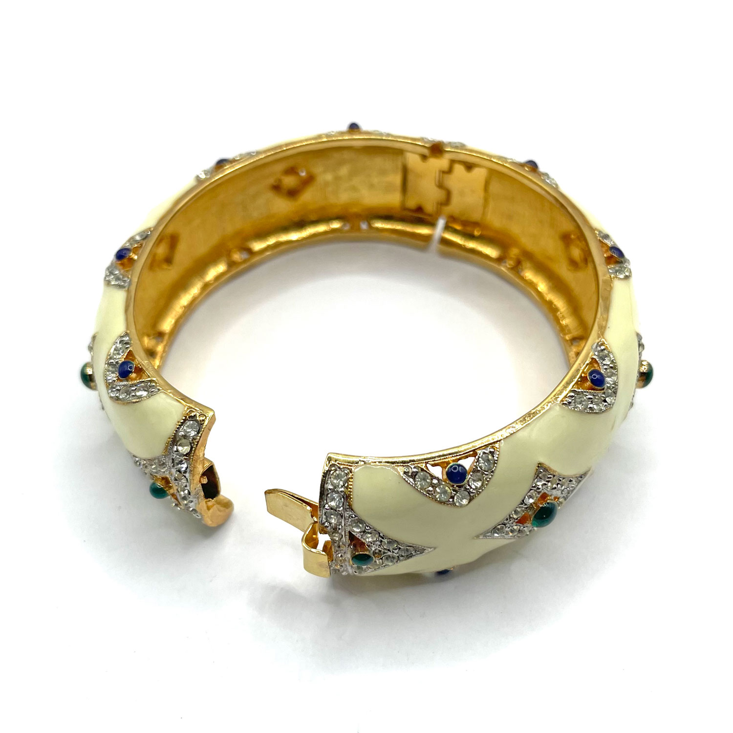 Enameled Hobe necklace parure set