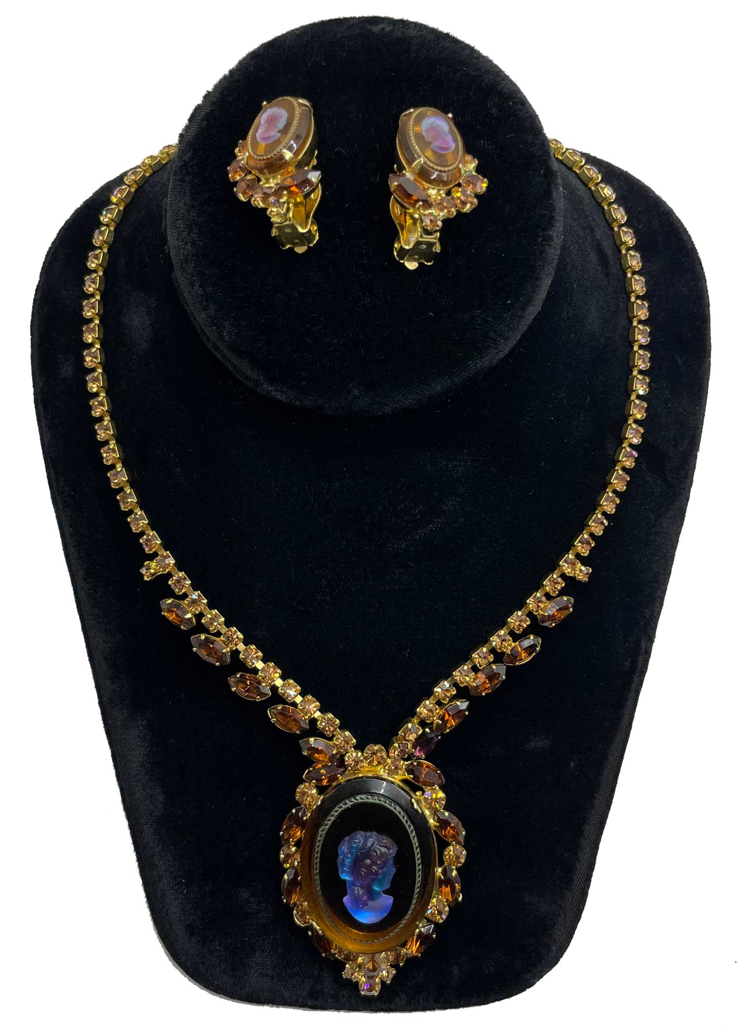 Juliana rhinestone necklace and earring set