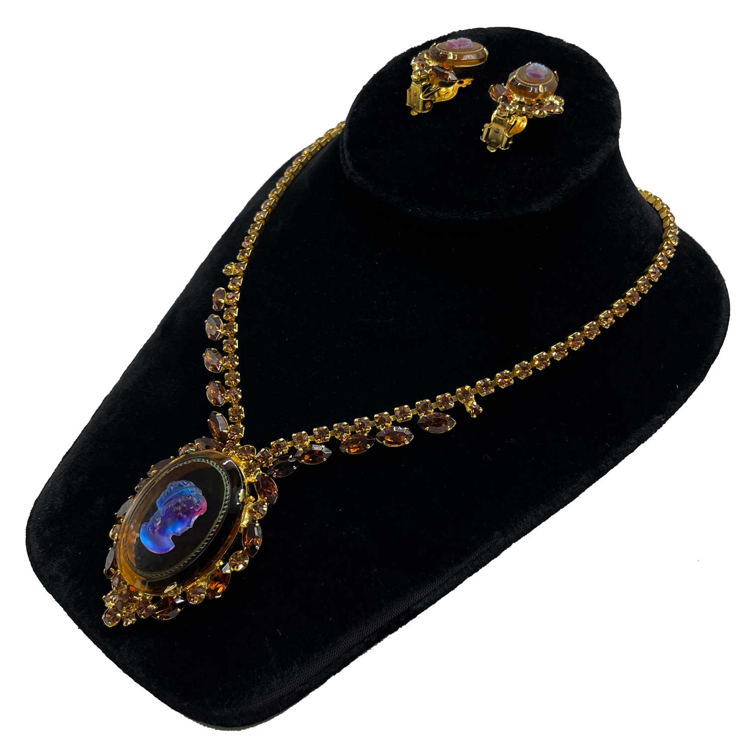 Juliana rhinestone necklace and earring set