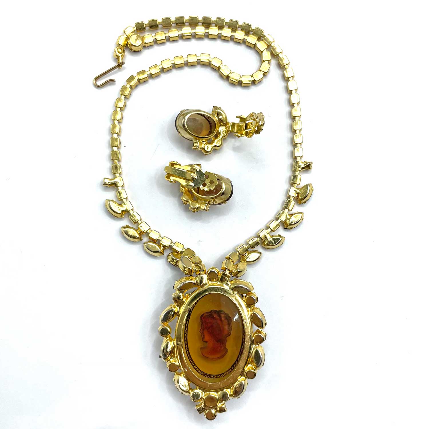 Juliana rhinestone necklace and earring set